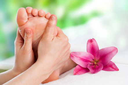 Reflexology massage.